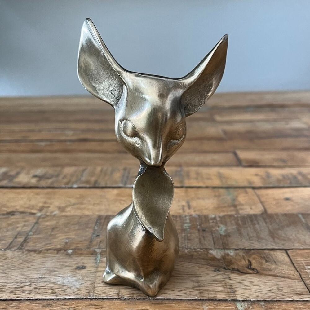 Vintage Leonard Solid Brass Mouse Heavy Paperweight Figurine 5.5" Tall